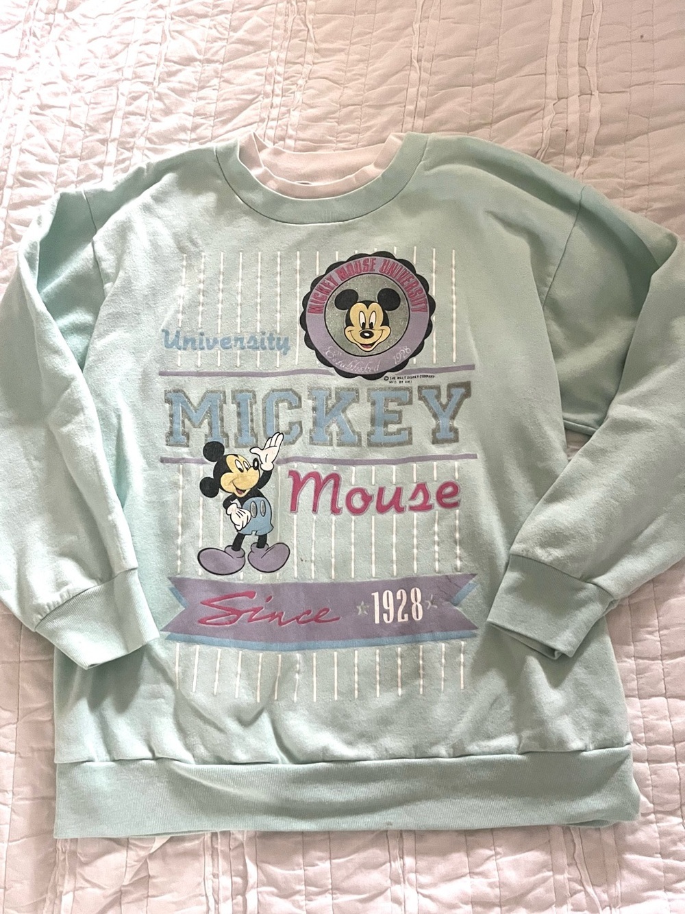Vintage Mickey Mouse University Women’s Disney Sweatshirt 90s Size Small